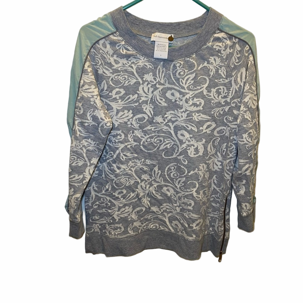 Soft Surroundings Women’s Gray Long Sleeve Sweater Size Small
